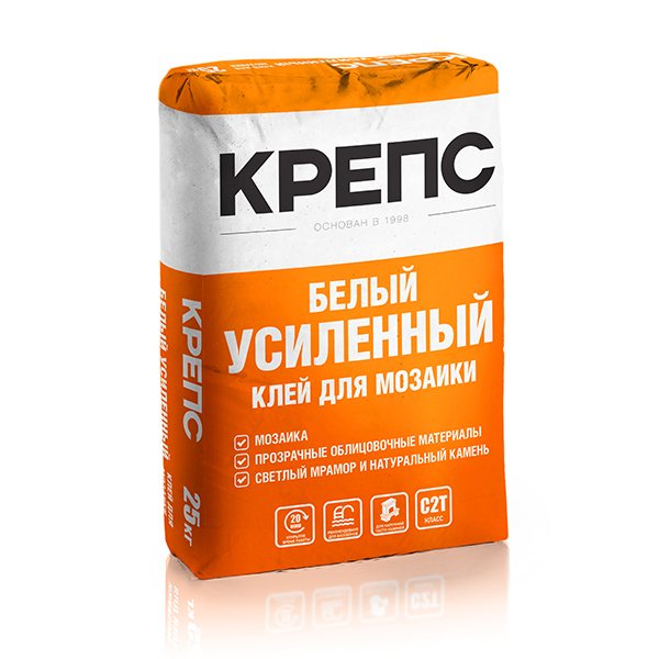 Клей для пилтки Крепс усиленны, белый, 25кг